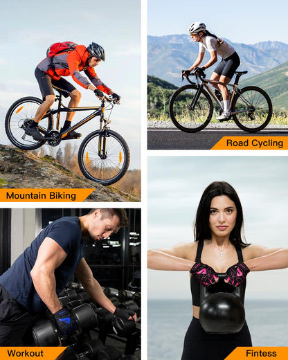 ATERCEL Cycling Gloves - Men's Bicycle Gloves for Cycling, Workout, Gym, Training, Weight Lifting, Outdoor, Dirt Bike, Mountain Bike, Riding