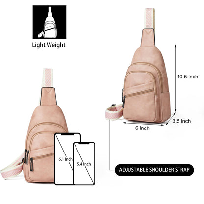 Sling Bag Crossbody Bags for Women Small Cross Body Bag Fanny Packs Chest Sling Purse for Daily Travel Leisure Sport