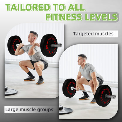 Fitvids Olympic Bumper Plates Set, 2" Weight Plates for Strength Training & Weightlifting, 100LB Set (15LB, 35LB), Multiple Packages