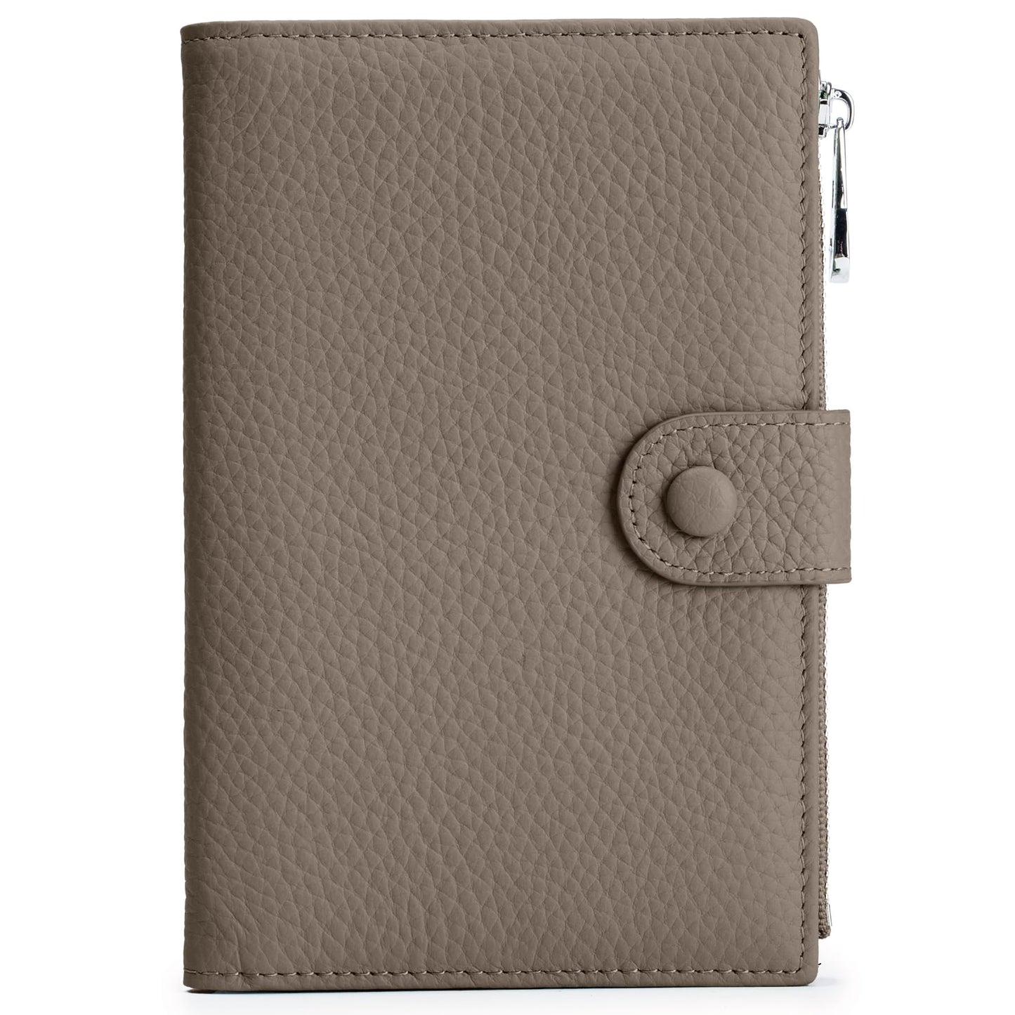 Leather Passport Holder for Travel Women, RFID Passport Wallets, Compact Travel Wallet with Zippered Coins Pocket and SIM Slots, Ladies Passport Cover