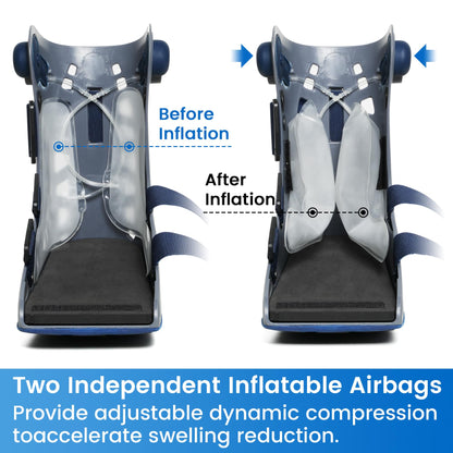 VELPEAU Walking Boot for Broken Foot, Dual Independent Inflatable Airbags and Anti-slip Sole Design, Air Cam Walker Fracture Boot for Women and Men, Fits Left and Right Foot (Short Version Boot, Small)