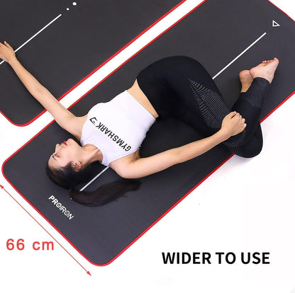 PROIRON Yoga Mat Eco Friendly NBR All-Purpose 10mm Thick Non-Slip Exercise Mat High Density Anti-Tear Pilates Mat with Carrying Strap for Yoga Pilates and Gymnastics - 183cm x 66cm x 1cm - 7 Colours(Only official brand : PROIRON)