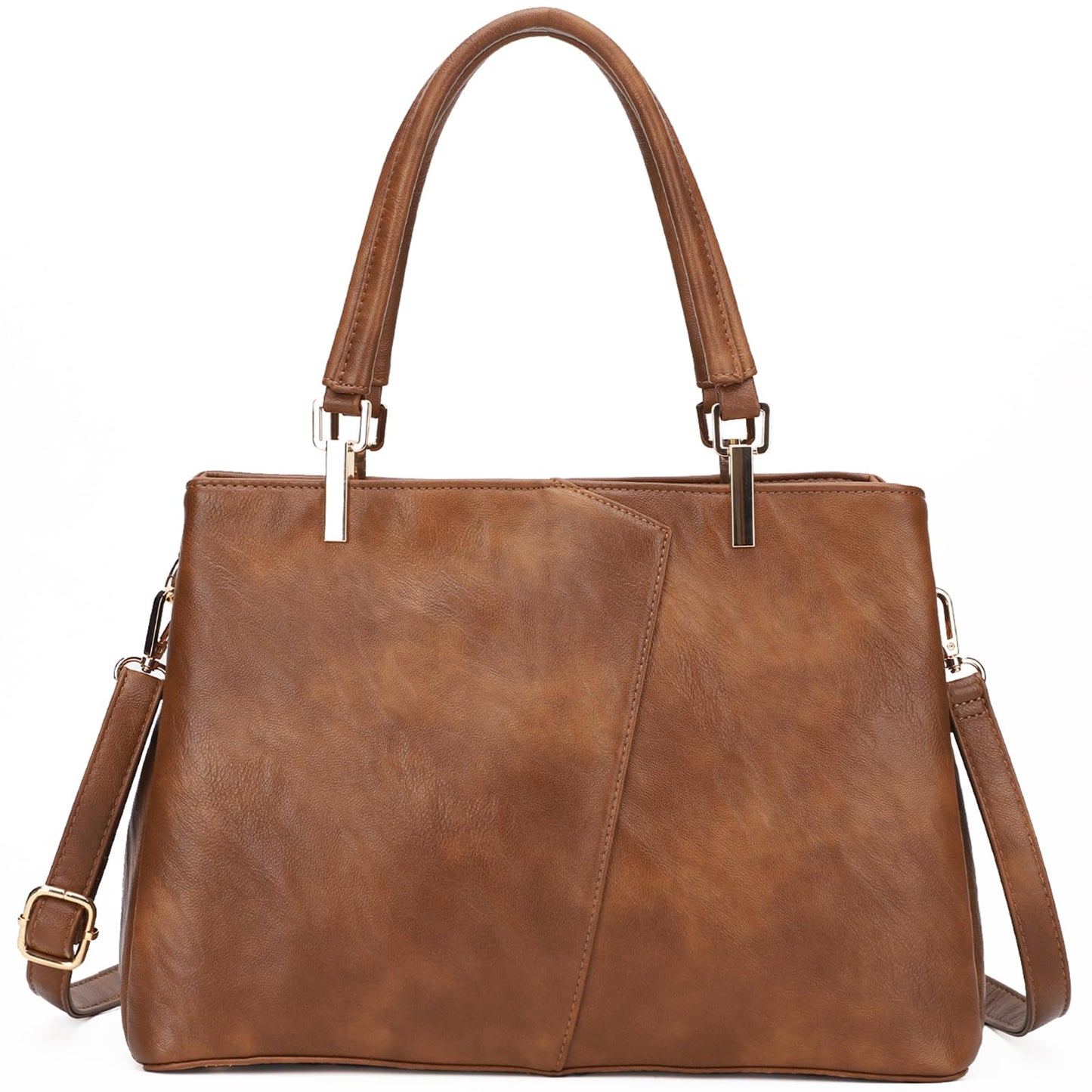KouLi Buir Hobo, PU Leather Purses and Handbags - Shoulder, Crossbody, Top Handle, Tote Bag (Brown)