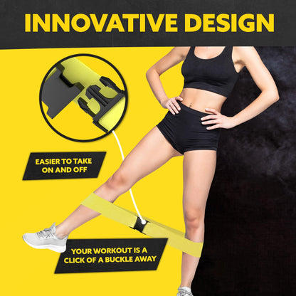 Tribe Lifting Fabric Resistance Bands for Working Out - 5 Exercise Bands Set for Legs and Glutes - Booty Bands for Women and Men - Thick Cloth Workout Bands for Physical Therapy, Hip Training