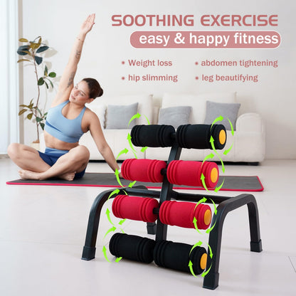 Magic BB Foldable Back Extension Machine Home Gym Sit Up Machine for Glute & Ab Workouts Squat Machine for Home Gym Back Exercise for Lower Back Training with Resistance Bands (Blue)
