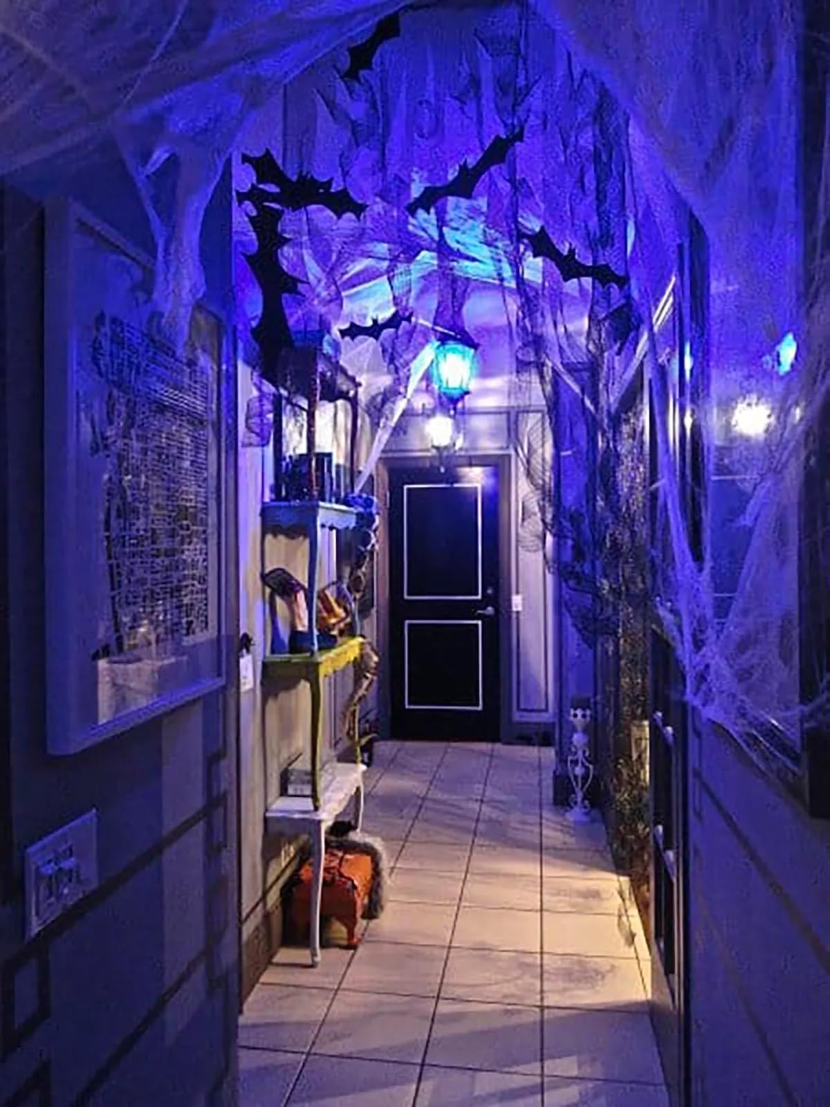 Hompavo 【Upgraded】 LED Flame Light Bulbs, 4 Modes Flickering Light Bulbs with Upside Down Effect, E26 Flame Bulb for Halloween Christmas Party Patio Porch Home Indoor Outdoor Decorations - 2 Blue