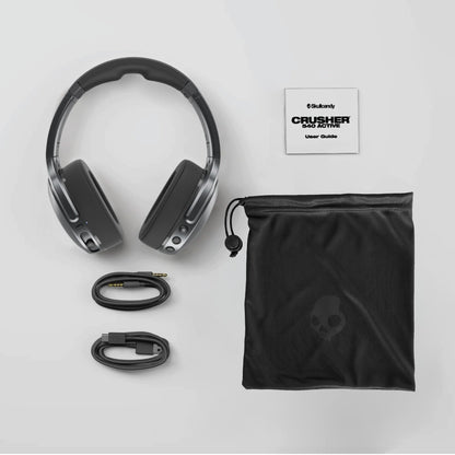 Skullcandy Crusher 540 Active Wireless Bluetooth Headphones with Multi-Sensory Bass, Noise Isolating Over-Ear Fit, Sweat and Water Resistant, 40 Hours Battery, Microphone for iPhone Android - Concrete