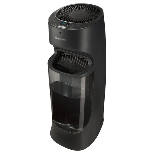 Honeywell Top Fill Tower Humidifier, Digital Humidistat, Black – Cool Mist Humidifiers for Bedroom, Home or Office with Space-Saving Tower Design