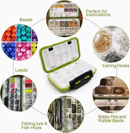 LESOVI Fishing Lure Boxes, Waterproof Portable Tackle Box Organizer With Storing Tackle Set Plastic Storage - Mini Utility Lures Fishing Box, Small Organizer Box