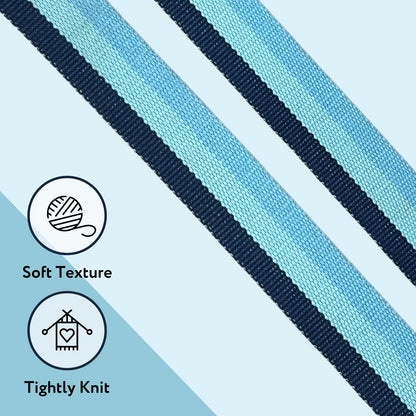 California Yoga Strap | Yoga Belt with Safe Adjustable D-Ring Buckle for Pilates | Stretching Strap | Exercise Bands | Physical Therapy | Improves Sitting Posture | Blue | Pack of 1-10ft