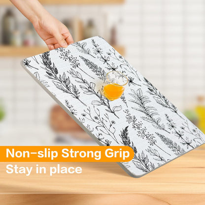 Quttisay Shelf Liner for Kitchen Cabinets,Non Adhesive Cabinet Liner,Non-Slip Drawer Liner,Waterproof Shelf Liner Easy to Clean Strong Grip Liner for Cabinets,Drawers,Cupboard，(Floral 12 in x 10FT)