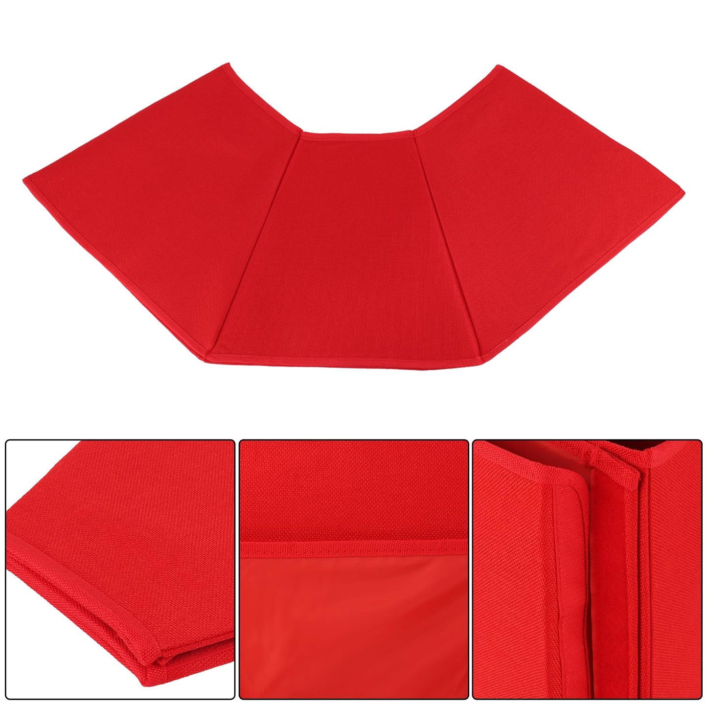 Christmas Tree Collar Red Hexagon Folable Christmas Ring Tree Skirt for Artificial Trees Base Stand Cover Xmas Trees Decoration