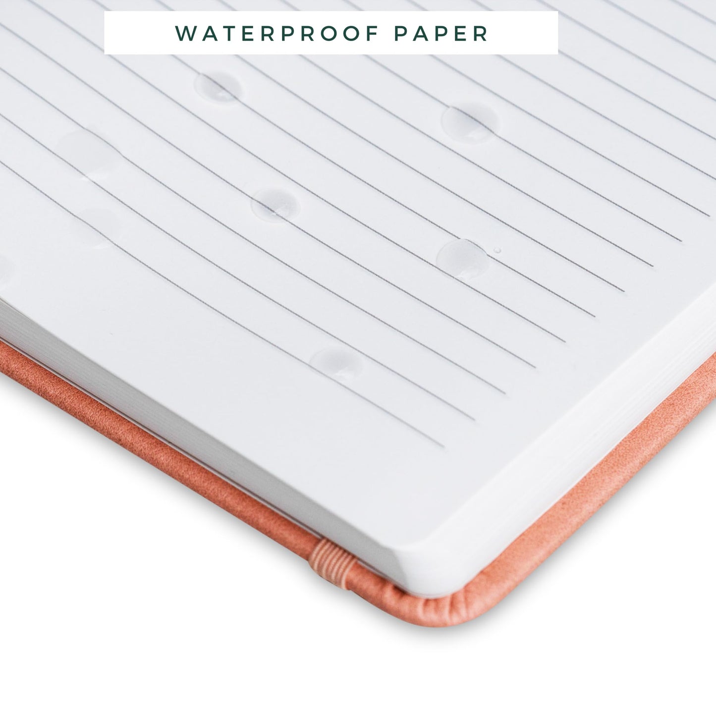 Daily Bliss Stone Paper Ruled Notebook Premium A5 Hardcover Vegan Leather Journal | 160 Pages | Premium Quality Executive Notebook For Men and Women |Comes With Gift Box Water Proof Notebook Cinnamon