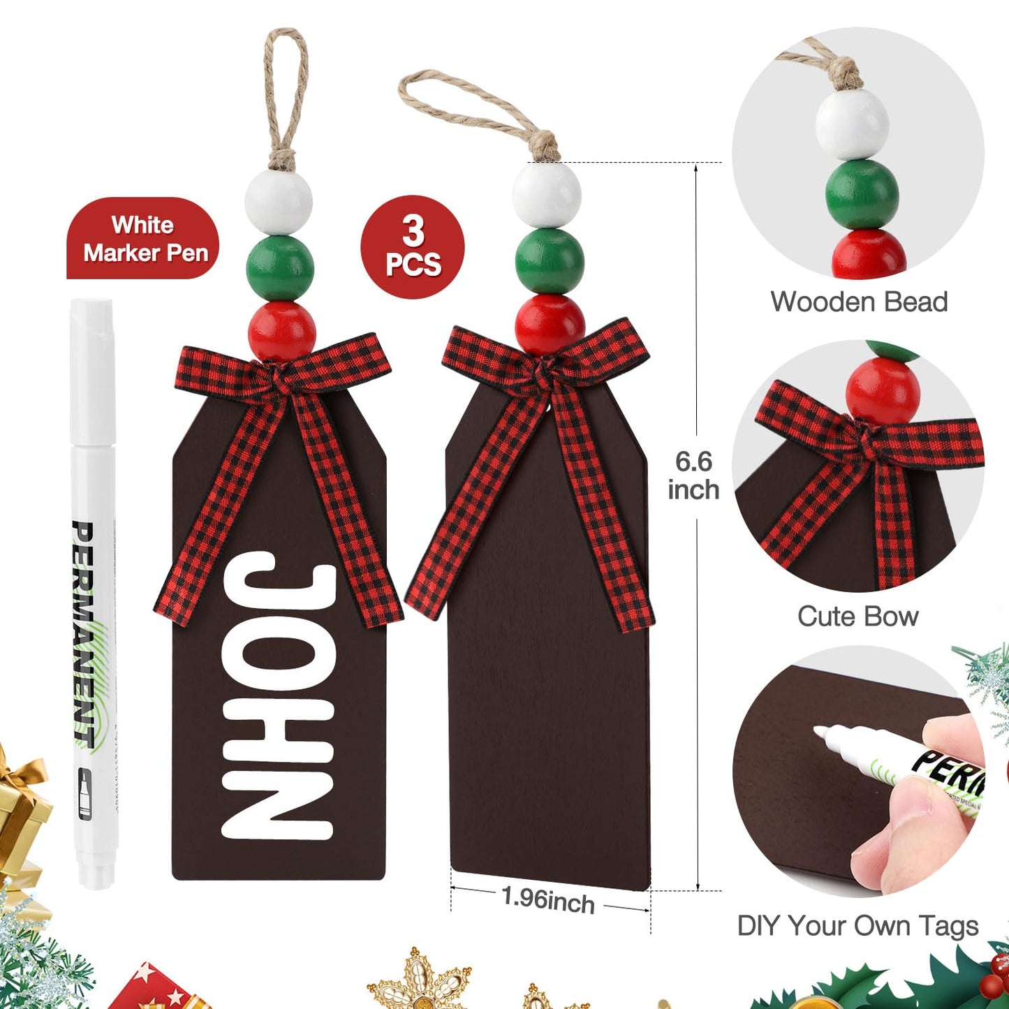 Hommtina Christmas Stockings, Personalized Christmas Stockings 18 Inches Large Size Cable Knitted Stocking Gifts (6pcs White&red&Green)