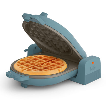 bella Flip-n-Store Waffle Maker with EverGood™ Ceramic Nonstick Coating, Fits-anywhere™ Kitchenware, Power Indicator Light, Cool Touch Handle & Cord Wrap, 7” Wide & 1" Deep Plates, 1000 Watt, Oatmilk