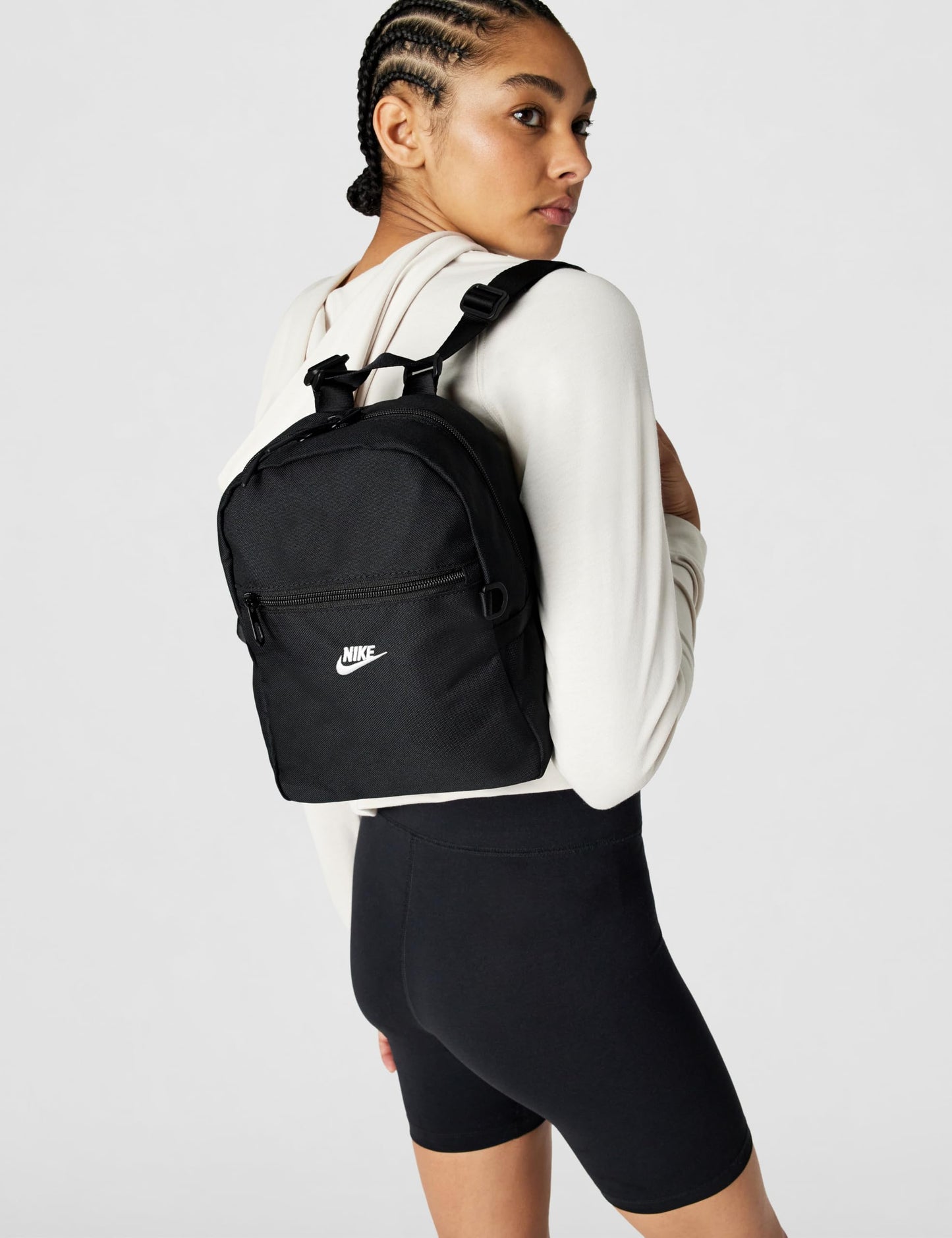 Nike Heritage Backpack (Mini), Black/Black/White, MISC