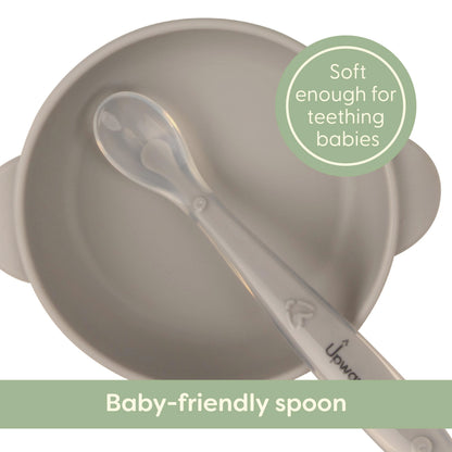 UpwardBaby Baby Silicone Bowl with Suction Set - 3-Pack, Soft & BPA-Free, Microwave & Dishwasher Safe, LED Weaning Kit, Multicolor