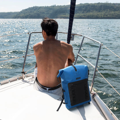 MIER Dry Bag Waterproof Backpack 30L Dry Sack Heavy Duty Roll-Top Closure for Kayaking, Beach, Boating, Swimming, Surfing, Blue