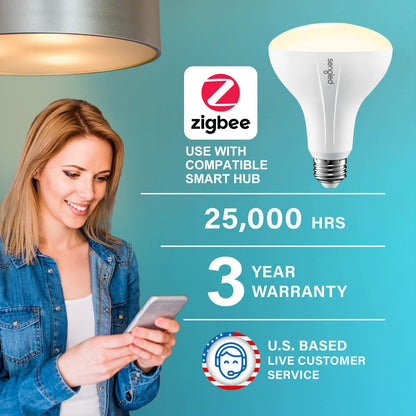 Sengled Smart Light Bulbs, Zigbee Hub Required, Works with Alexa and SmartThings, Voice Control with Google Home and Echo with built-in Hub, Soft White 60W Equivalent A19 Dimmable Smart Bulbs, 4-Pack