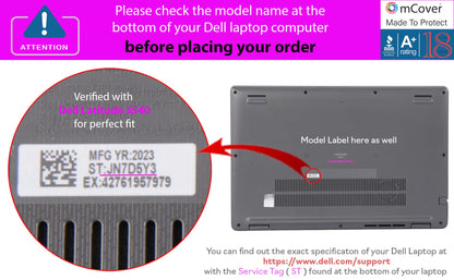 mCover Case Compatible ONLY with 2023-2024 15.6" Dell Latitude 3540/3550 Series Laptop Computer (NOT Fitting Any Other Dell Models) - Pink