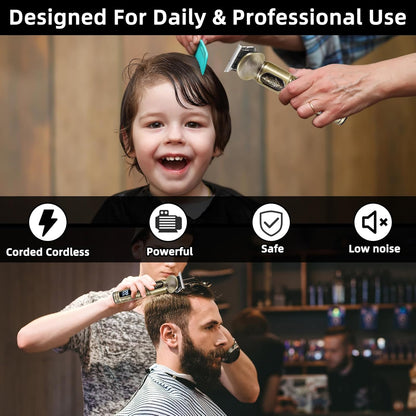 Beard Trimmer for Men, Waterproof Cordless Hair Clipper, Electric Razor Shaver, Mens Grooming Kit for Mustache Nose Body Facial Hair, Rechargeable Beard Trimmer Kit, Gifts for Men