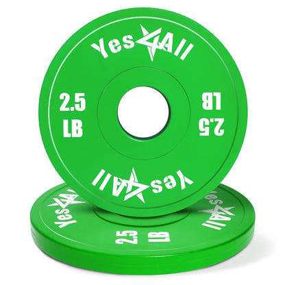 Yes4All Fractional Weight Plates Set, Available In Steel And Rubber, Set of 2/4/6 Plates in 1.25LB, 2.5LB, or 5LB Sizes, Micro Change Plates for Dumbbell and Olympic Barbell Weightlifting