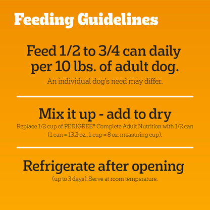 Pedigree Choice Cuts in Gravy Adult Canned Soft Wet Dog Food, Beef, 13.2 oz. Cans (12 Count, Pack of 1)