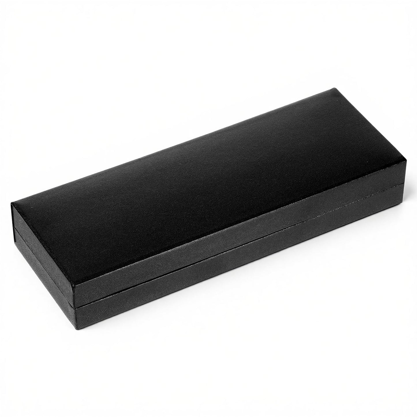 Alrhso Pen Gift Box Empty Leather Pen Box Gift Long Single Pens Cases Fancy Rectangle Sketching Collection Boxes for Women Men Birthday Business Office Supplies, Black