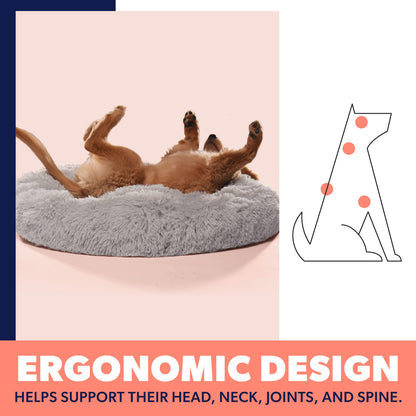 Active Pets Large Dog Bed, Calming Orthopedic Pet Bedding for Anxiety Relief, Joint Support & Comfort, Washable Dog Furniture, M 45lbs, Pink