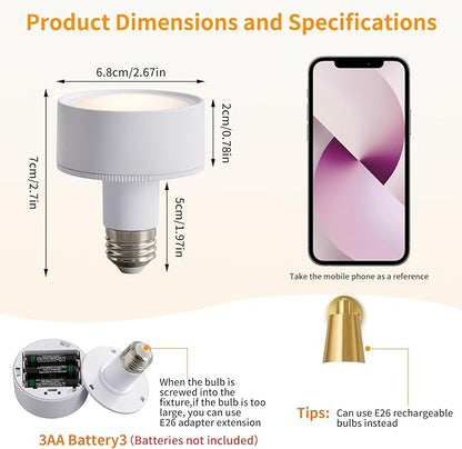 2 Pack Gold Wireless Battery Operated Wall Sconces, Dimmable Battery Powered Wall Decor Set of 2, Cordless Indoor Wall Light Lamp with Remote Control for Bedroom Living Room