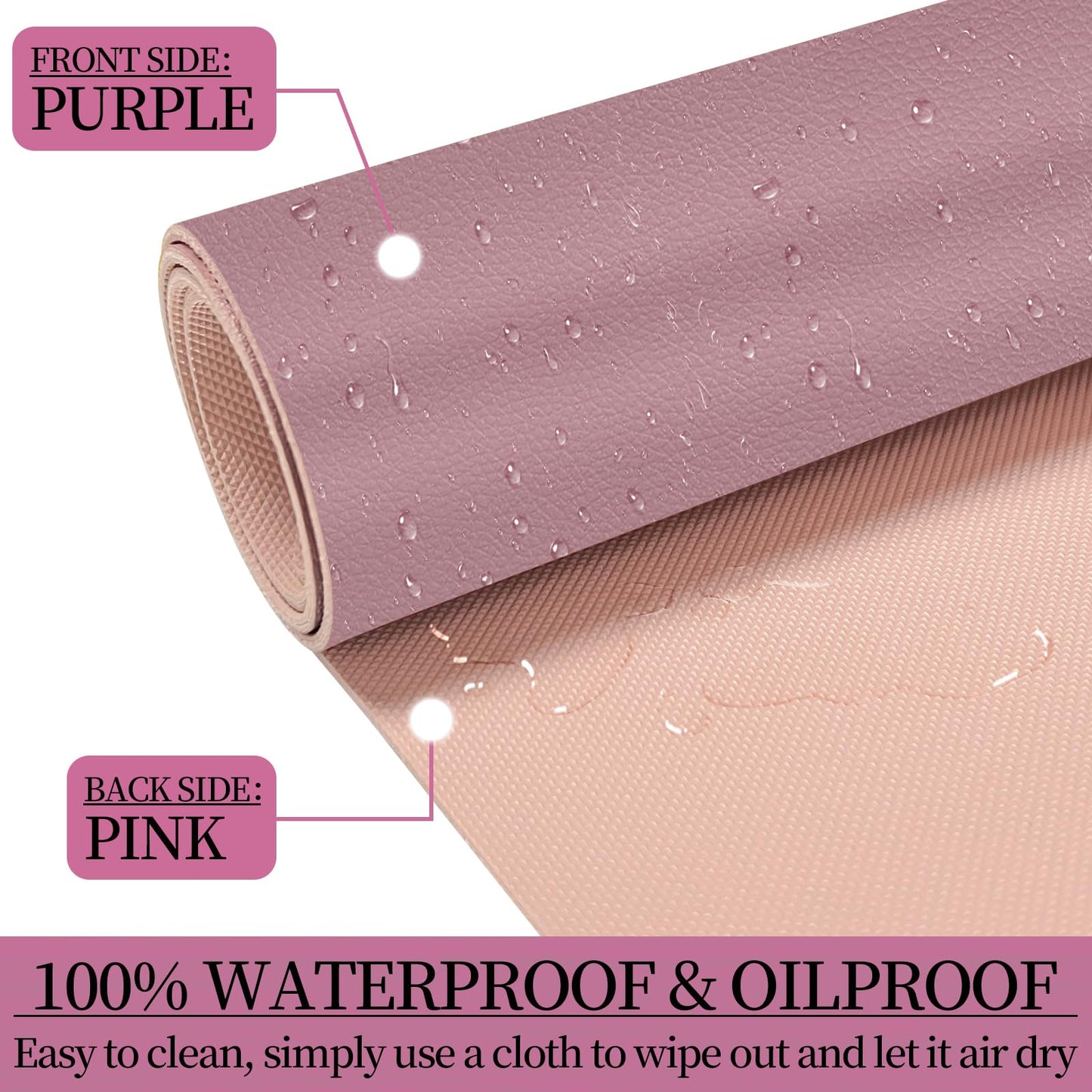 Meetcolor Mouse Pad and Keyboard Wrist Rest, 3-in-1 Large Keyboard and Mouse Pad Set, Ergonomic Wrist Rest for Computer Keyboards, Non-Slip Desk Mat Protector for Women (Purple Pink, 31.5" X 15.7")