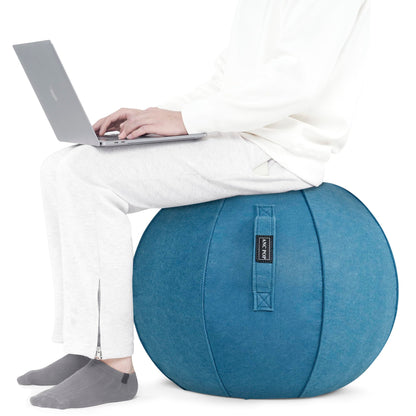 ANC POP Yoga Ball Exercise Ball, Anti Slip Stability Ball Chair, 25” Heavy Duty Large Gym Ball for Fitness, Balance and Core Workout with Cover, Easy Clean