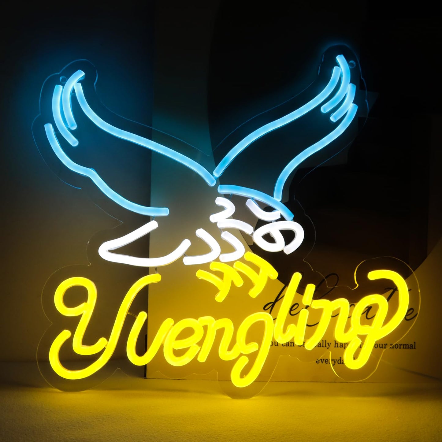 Balanar Eagle Neon Signs for Bar Wall Decor, Eagle Beer Neon Light Wall Art Gifts for Men, LED Beer Pub Bar Neon Sign for Man Cave Cafe Gift Bedroom Office Home Party12.2 * 14.8 Inch