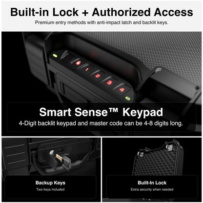 VAULTEK LifePod XT Series Weatherproof Multiple Handgun Safe Modular Interior Secure Rugged Portable Lockbox with Backlit Keypad (Standard)