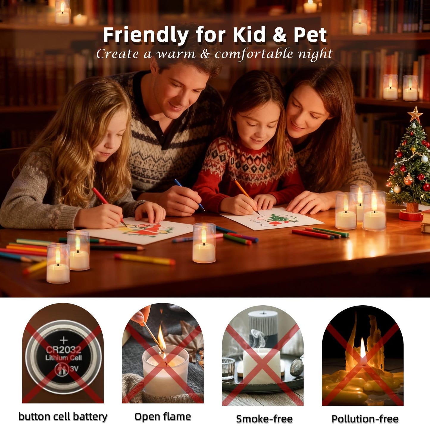 Utwickeln Rechargeable Flameless Tea Light Candles, LED Tea Lights with Remote & 2-8H Timer, 6-Pack, USB-C, Acrylic, White, for Home, Wedding, Dinner Party, Sports Bar Night, Living Room & Hotel