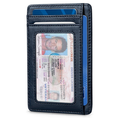 RUNBOX Card Cases Slim Wallet for Men and Women Minimalist Front Pocket RFID Blocking Leather wallets Gifts for men