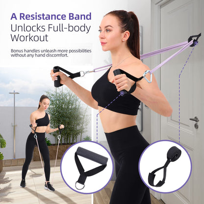 Resistance Bands for Working Out Women, Sportneer 5-130lb Exercise Bands 5 Levels Pull Up Bands with Handles & Door Anchor - Resistance Bands for Physical Therapy Stretching & Resistance Training