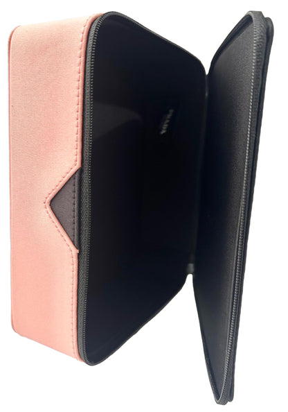 Prada Black Pink Train Case Beauty Fragrance Paradoxe Cosmetic Pouch Makeup Bag (EMPTY MAKEUP BAG) - Approx MEDIUM 7L x 6H x 2.5W - 0697