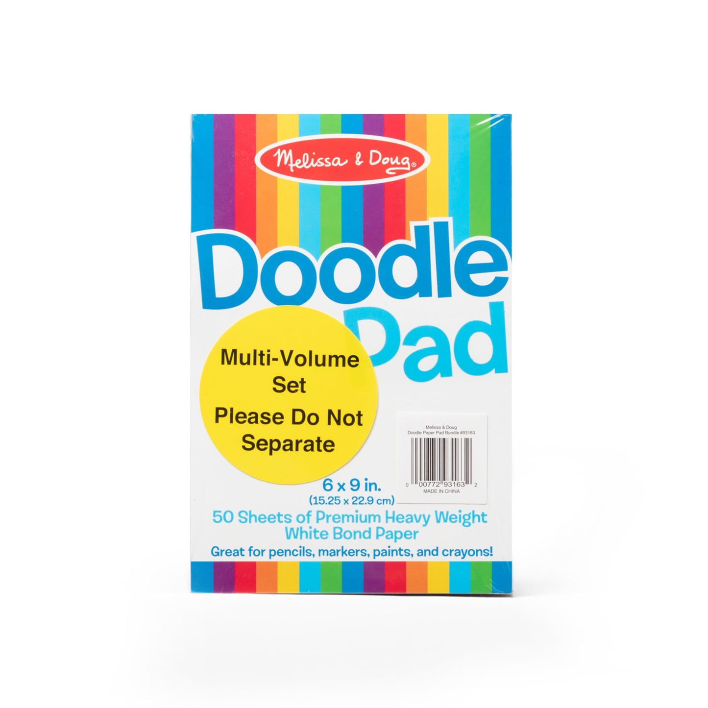 Melissa & Doug Drawing Paper Pad (6 x 9 inches) - 50 Sheets, 4-Pack Kids Drawing Paper, Coloring Pad for Kids