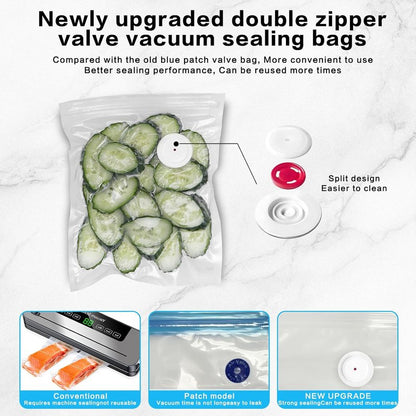 Handheld Vacuum Sealer for Food - Powerful Portable Meal Saver | Includes 20 Reusable Bags