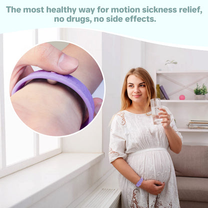 Motion Sickness Bands Sea Sickness Wristbands Acupressure Nausea Wristband/,Natural Relief of Nausea Headaches,Insomnia,Anxiety,Sleep Aid, Morning Sickness,Motion Sickness（2Pairs Transparent）