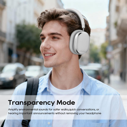 Srhythm NiceComfort 95 Hybrid Noise Cancelling Headphone Wireless, Bluetooth Headset with Transparency Mode,ENC,HD Sound