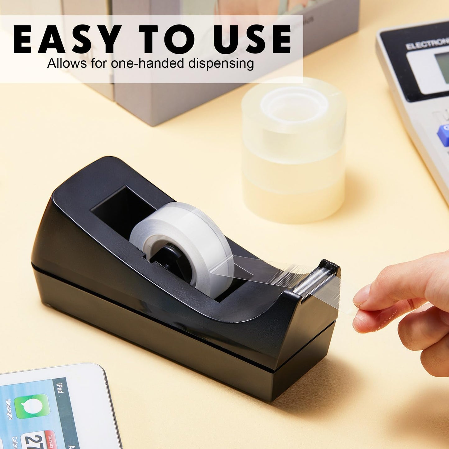 Colarr 15 Pack Desktop Tape Dispenser Non Skid Base Tape Dispensers Desk Tape Dispenser Tape Roll Dispenser for Office Home, Tape Not Included