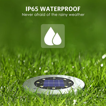 OULONGER Solar Lights Outdoor,12 Pack Solar Lights Outdoor Waterproof,Garden Ground Light Landscape Lighting for Outside Patio Pathway Yard Lawn Driveway Deck Step Walkway(White Light)