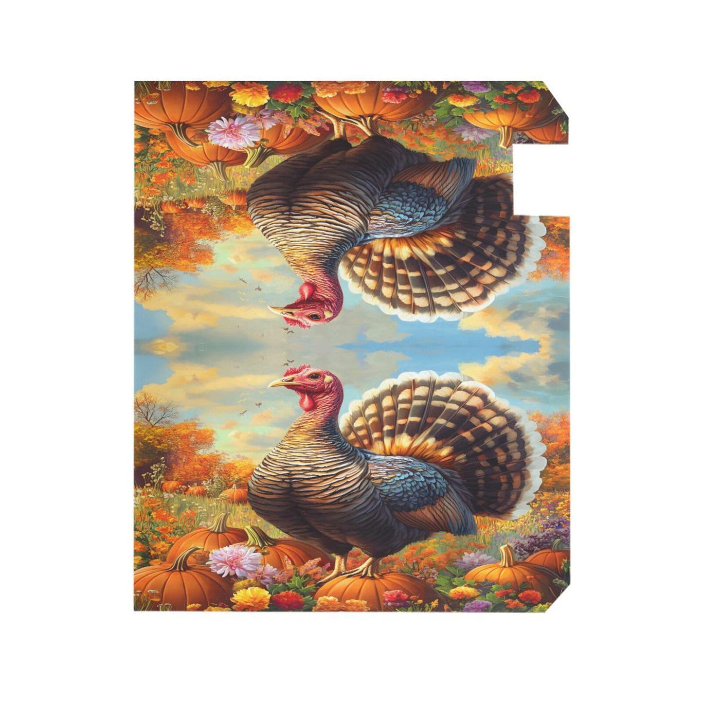 ALAZA Thanksgiving Turkey Pumpkin Field Magnetic Mailbox Cover MailWraps Garden Yard Home Decor for Outside Standard Size-18"x 20.8"
