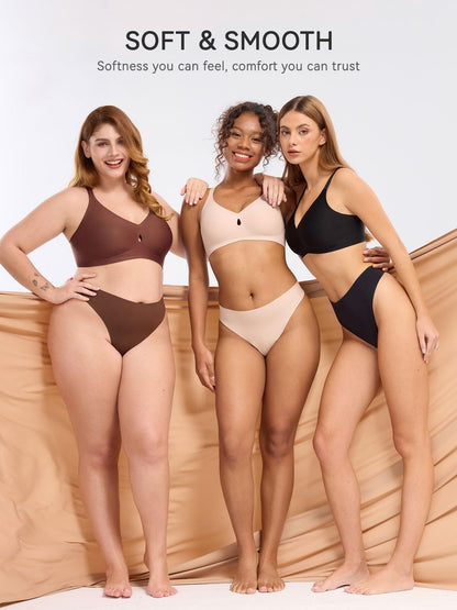 LUCKMEEY Bras for Women No Underwire Wireless Bras - Seamless Push Up Full Coverage Bralettes Comfortable Everyday Bra