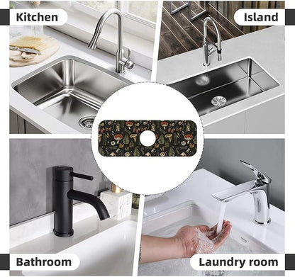 Vintage Magic Witch Mushroom Fern Witchcraft Kitchen Sink Splash Guard Faucet