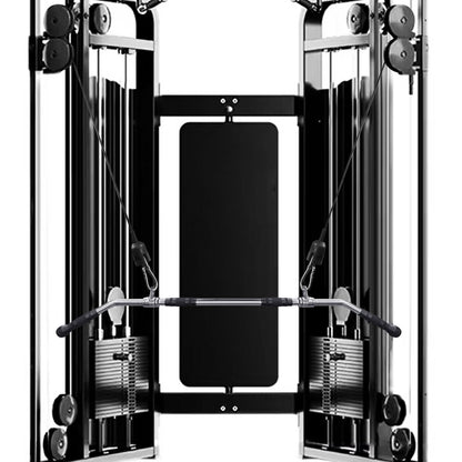 plzzree 48'' LAT Pull Down Bar: Rotating Double Hooks for Dual Pulley Cable Machine - Tricep Press Down Long Bar Pull Down Attachment for Home Gym, 11.8 Lbs