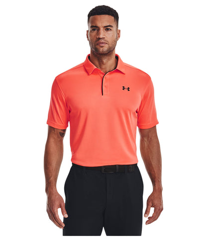 Under Armour Men's Tech Golf PoloDISC, (877) After Burn / / Black, Small