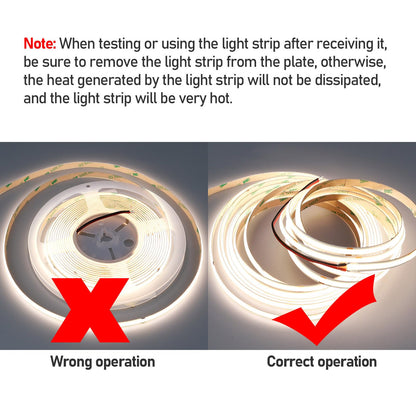 GOMING DC 12V COB LED Strip Light Natural White 4000K IP65 Waterproof 16.4ft(5M) 1560LEDs CRI 93+ Uniform Glow Flexible LED Tape Lights for DIY Bedroom Kitchen Home Decor(No Power Supply)